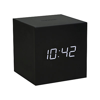 Gingko Soft Touch Click Clock Alarm Clock Black Gingko Soft Touch Click Clock Alarm Clock Black